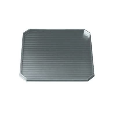 半月盆 尺1寸さざ波半月盆銀透き