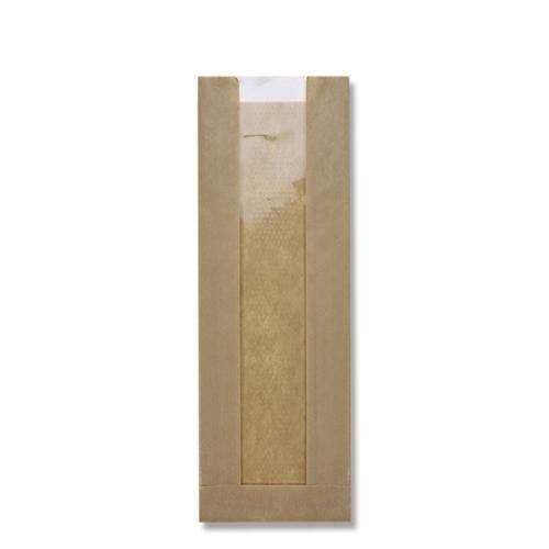 窓付ガゼットP 12-35 筋入無地クラフト 100枚