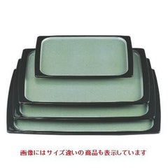 お盆 渕太胴張盆グリーン雲流渕黒尺3寸 NS加工