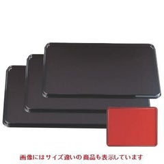 長手盆 長手両面盆タメパール渕黒/朱天黒尺4寸 A面NS加工