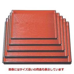 お盆 正角木目盆朱天黒尺1寸 NS加工