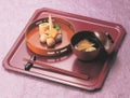 お盆 瑞宝角盆銀朱尺2寸 NS加工