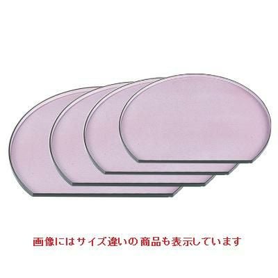 半月盆 半月会席盆ピンク雲流渕黒尺3寸 NS加工