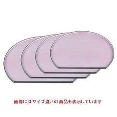 半月盆 半月会席盆ピンク雲流渕黒尺3寸 NS加工