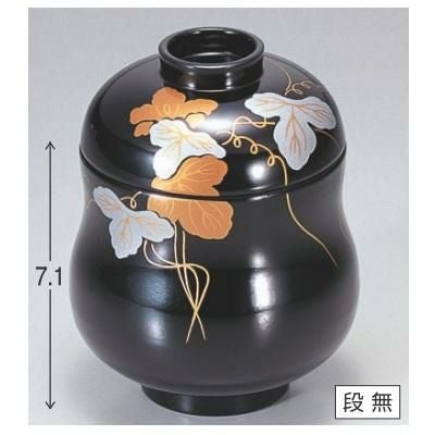 小吸椀 ひょうたん小吸椀黒にツタ SH塗 漆器