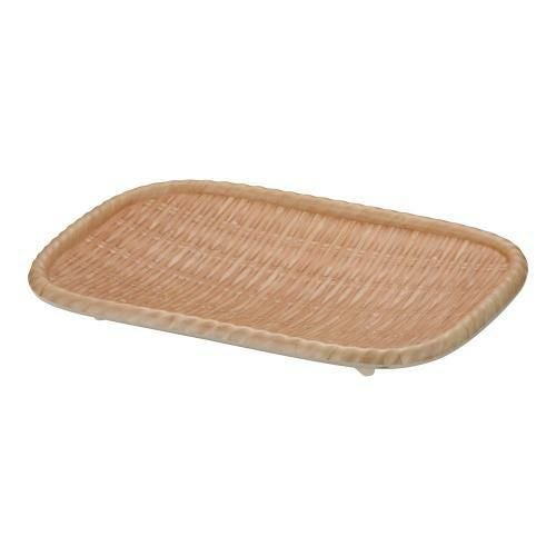 JB メラミン竹模様長角皿 ブラウンM JB-B733BR