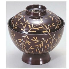 小吸椀 花小吸椀溜南天 SH塗 漆器