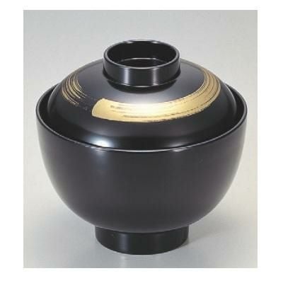 小吸椀 3.4寸小町吸椀黒一筆 SH塗 漆器