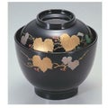 小吸椀 耐熱玉子吸椀黒ツタ 漆器