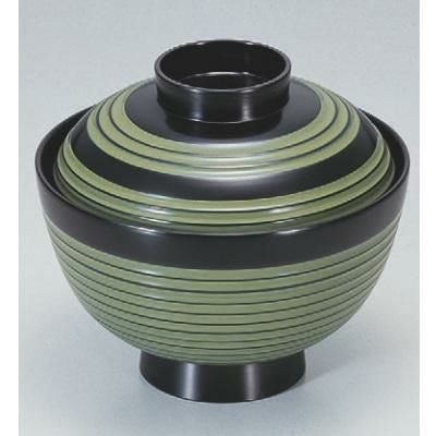 小吸椀 3.7寸荒筋椀緑ひも 漆器