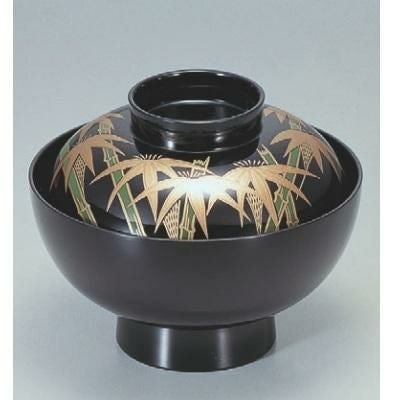 小吸椀 御殿吸椀黒竹 SH塗 漆器