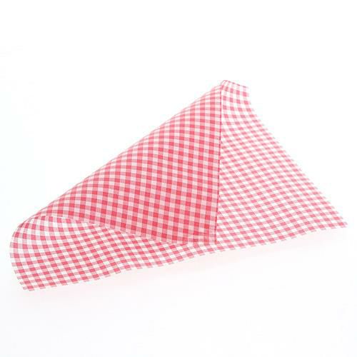 WAXペーパー 21.8-25 ギンガム赤 100枚入