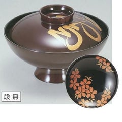 小吸椀 4.5寸小槌吸椀溜雪に桜見返付 SH塗 漆器