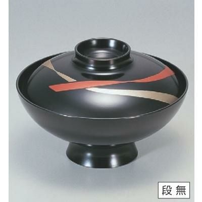 小吸椀 花小槌吸椀黒花帯 漆器