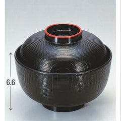 小吸椀 4寸千筋ケヤキ吸椀黒天朱 漆器