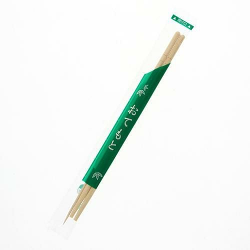 ヘイコー竹丸箸 ポリ完封 楊枝入り 20cm