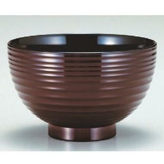 汁椀 3.8寸四季椀うるみ千筋内黒 漆器