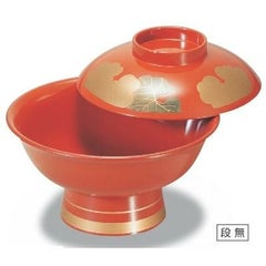 丼碗 7寸大名型丼椀ツタ内朱 漆器