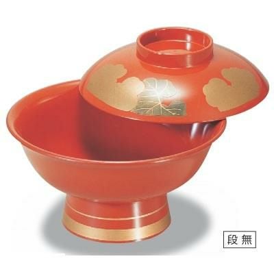 丼碗 7寸大名型丼椀ツタ内朱 漆器