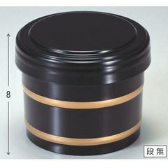 飯碗 桶飯器黒帯金内朱 漆器