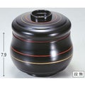 飯碗 ひさご飯器黒朱金ライン内朱 漆器