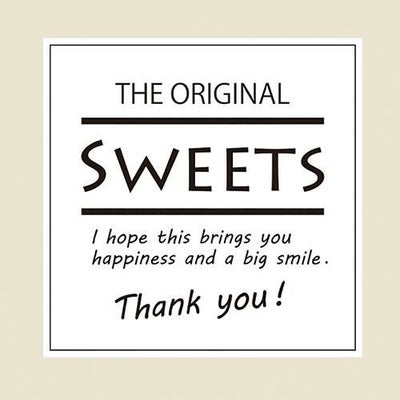 ギフトシール Sweets スクエアホワイト