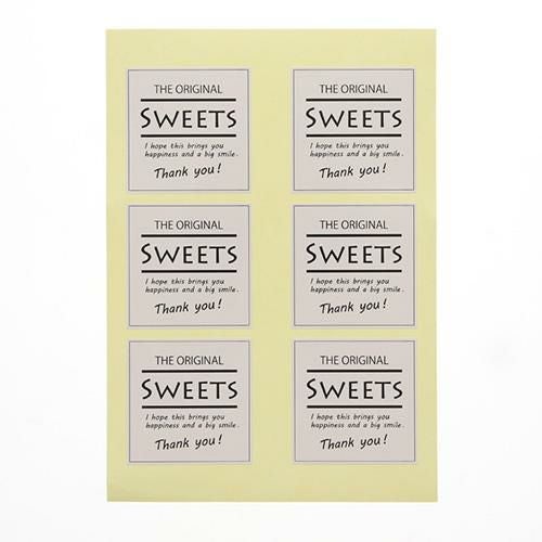 ギフトシール Sweets スクエアホワイト