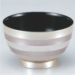 汁椀 ロクロ汁椀銀透き塗り分け 漆器