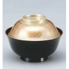 小吸椀 4寸羽反吸椀銀透き金蘭 SH塗 漆器