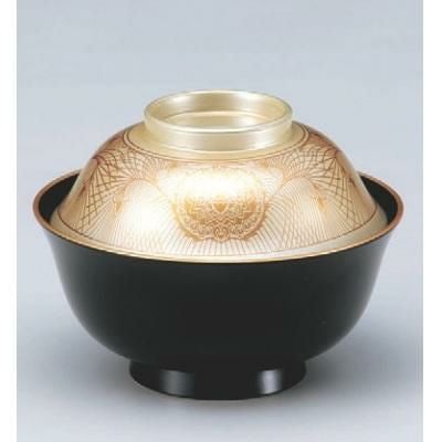 小吸椀 4寸羽反吸椀銀透き金蘭 SH塗 漆器