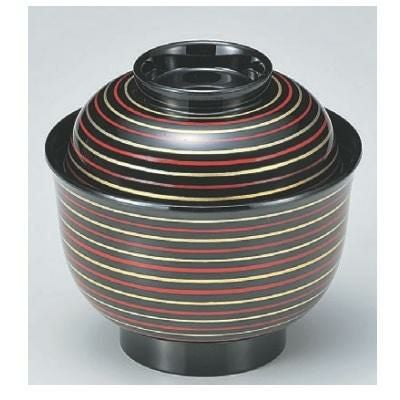 小吸椀 3.3寸美里吸椀朱金ライン引 漆器