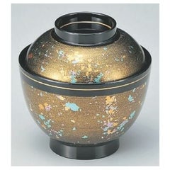 小吸椀 3.5寸玉子椀金箔ちらし 漆器