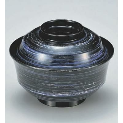 小吸椀 4寸天竜寺椀紫カスリ 漆器