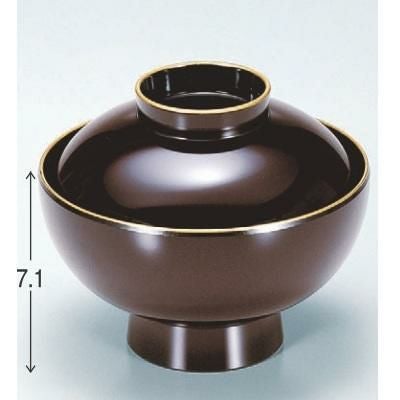 小吸椀 御殿吸椀マロン天金 漆器