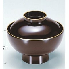 小吸椀 御殿吸椀マロン天金 漆器