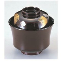 小吸椀 3.1寸京型吸椀溜色紙 SH塗 漆器