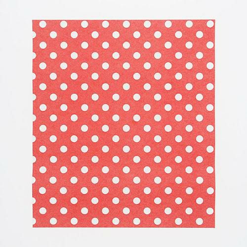 WAXペーパー 21.8-25 ドット赤 100枚入 /小物送料対象商品