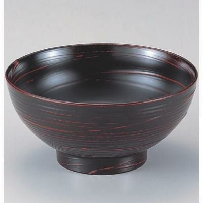 丼碗 6寸乱筋木目丼一筆曙 漆器