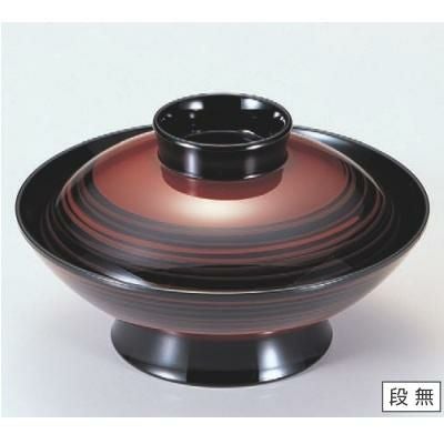 煮物椀 5.5寸羽反煮物椀溜筋目塗り分け 漆器