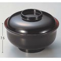 丼碗 5寸日野丼黒内朱 漆器