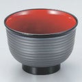 汁椀 3.3寸美里荒筋汁椀シルバー内朱 漆器