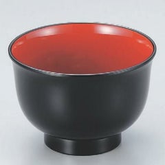 汁椀 3.3寸美里汁椀黒内朱 漆器