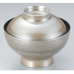 小吸椀 花仙才椀錆研ぎ出し銀地塗本漆塗 漆器