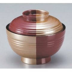 小吸椀 千筋吸椀古代朱金地市松塗本漆塗 漆器