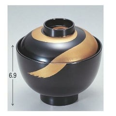 小吸椀 3.4寸小町吸椀黒月光 漆器