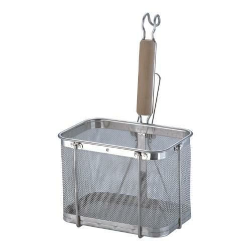 18-8木柄角型うどんてぼ 横型 深型