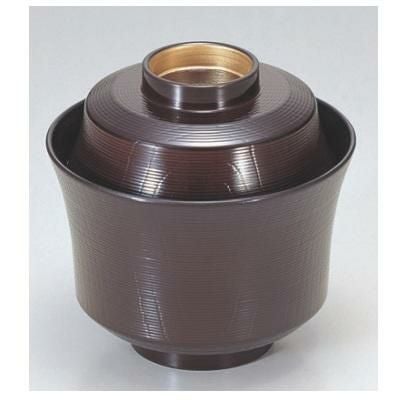 小吸椀  3.1寸京型木目椀溜つば金  漆器 高さ70 直径:96