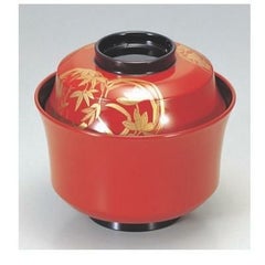 小吸椀 3.5寸京型吸椀朱花丸四君子 SH塗 漆器