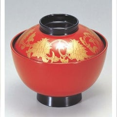 小吸椀 新越前椀朱唐草 SH塗 漆器