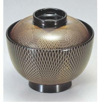 小吸椀 3.8寸仙才椀黒新武蔵野 SH塗 漆器